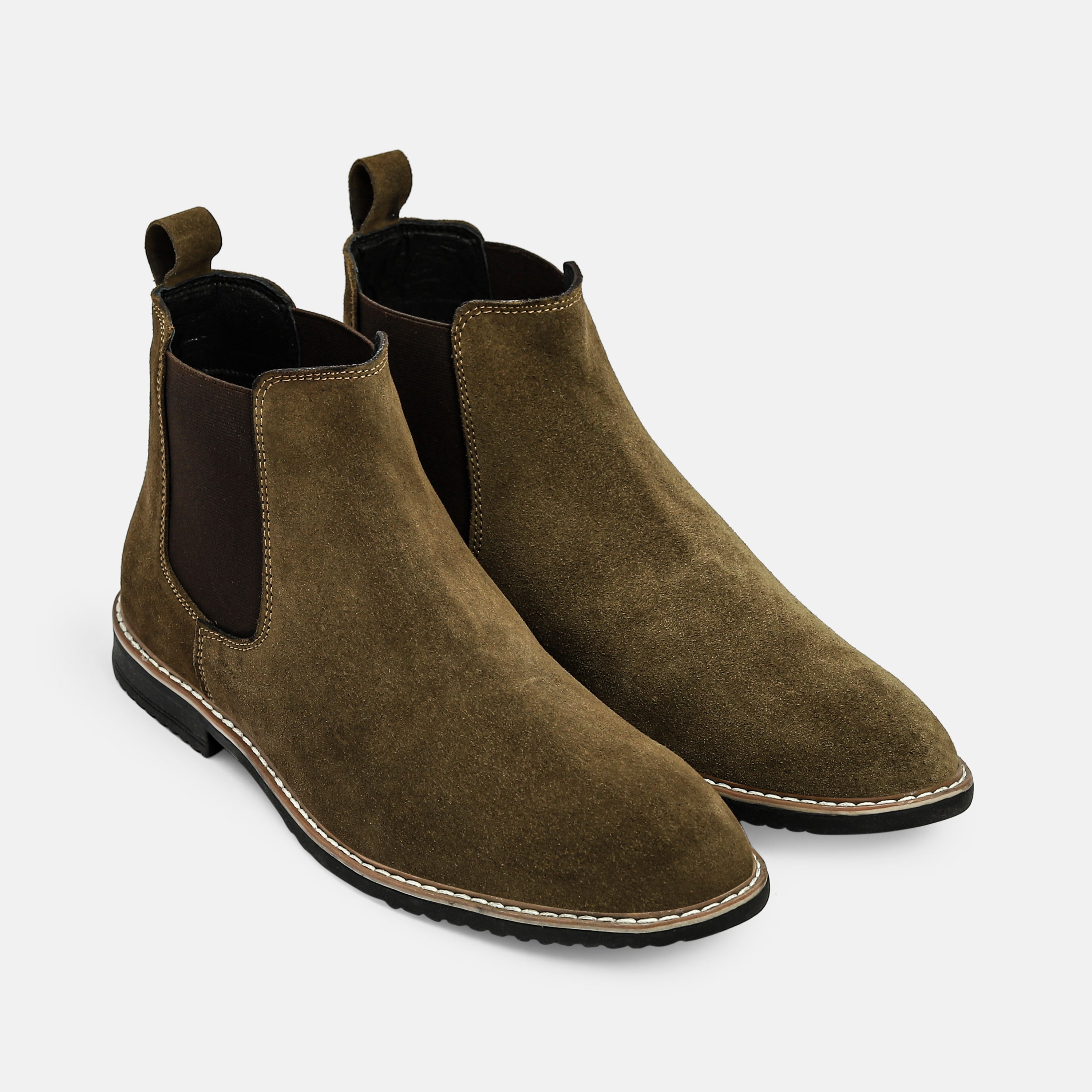 Rustic Suede Leather Chelsea Boot